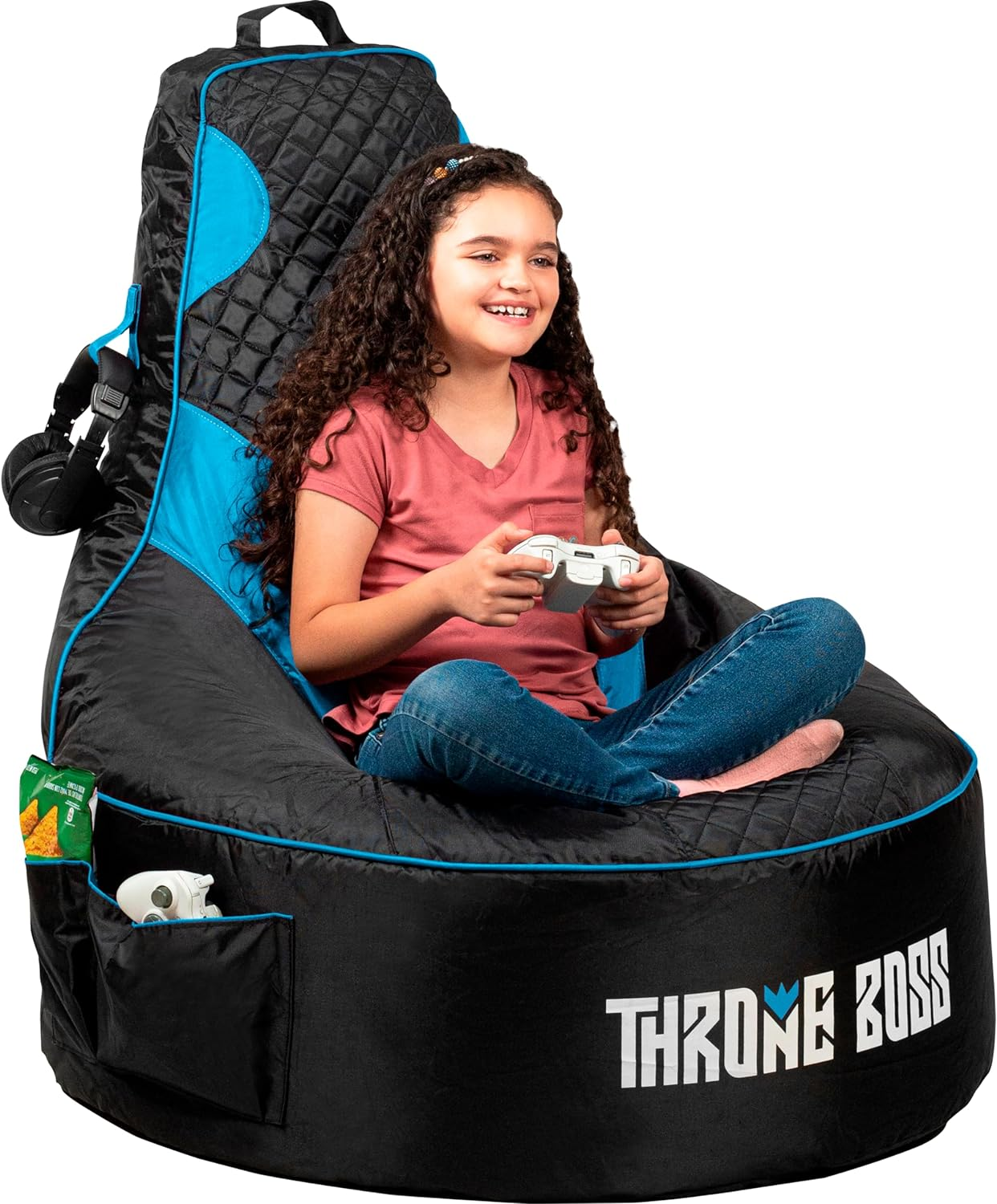 Gaming Bean Bag Chair for Adults & Kids [No Filling], Teens, Dorm Chair, Video Game Chairs, Beanbag Gaming Chair (Green, Adult)