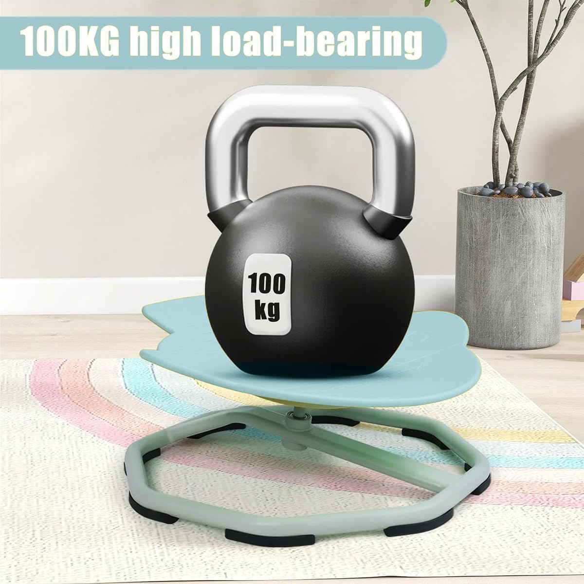 Sensory Swivel Chair - Spinning Seat for Kids with Autism,Training Body Coordination Toys for Toddlers(Blue) - Green image number 4