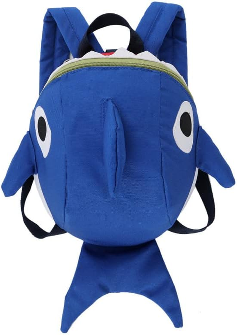 Haozaikeji Toddler Backpack Kids Backpack with Safety Reins Cute Shark Shape School Bag for Boys and Girls Mini Animal Preschool Bag for 1-5 Years Children - Blue image number 5