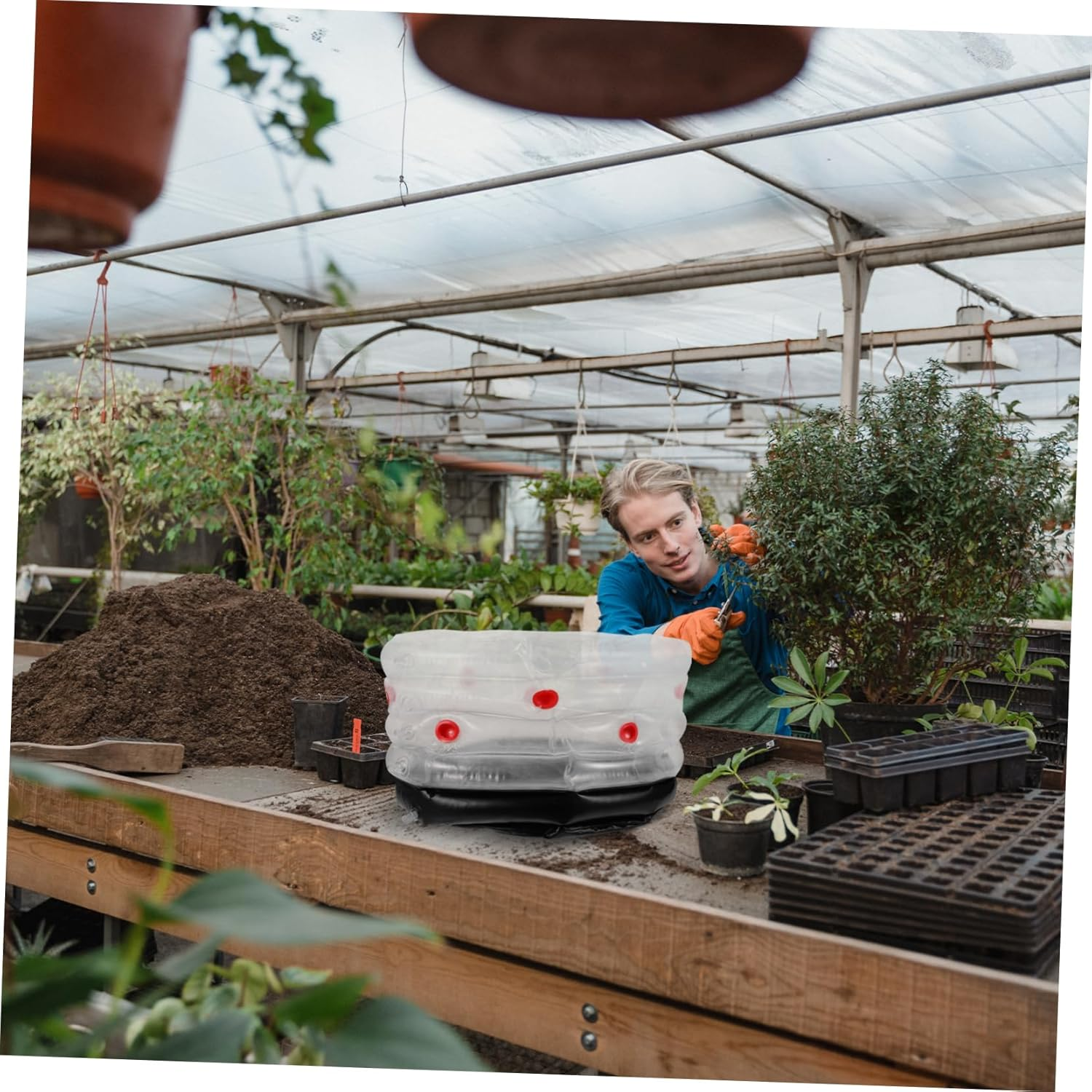 FONDOTIN Mushroom Growing Box Inflatable Planting Supply Robust Construction User-Friendly Design