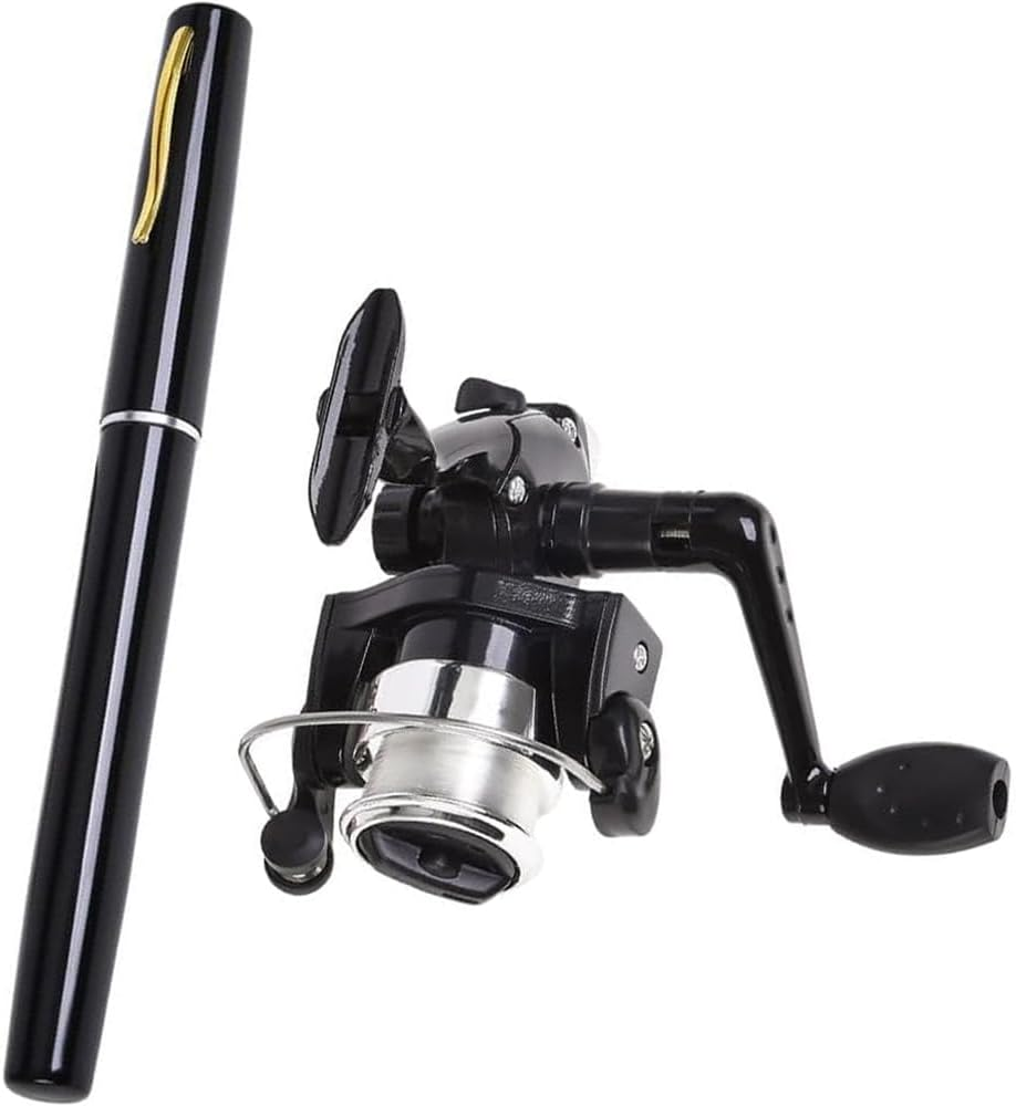 Fishing Rod Reel Combo, Mini Pen Fishing Pole Kit Telescopic Fishing Rod Spinning Reel Combo Kit image number 6