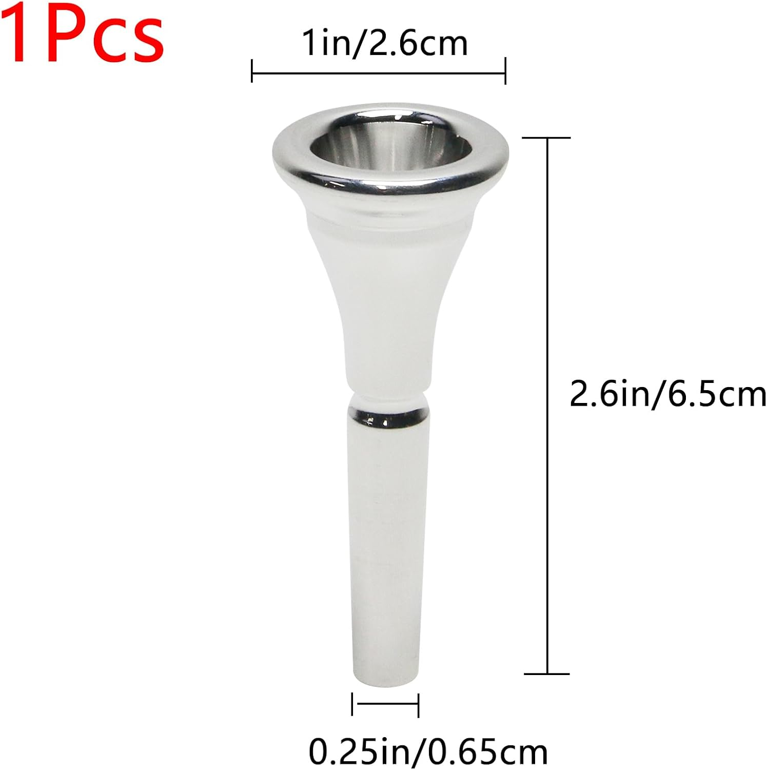 Geesatis Silver Plated Standard Horn Mouthpiece Deep Cup Mouth Horn Mouthpiece - Gold image number 3