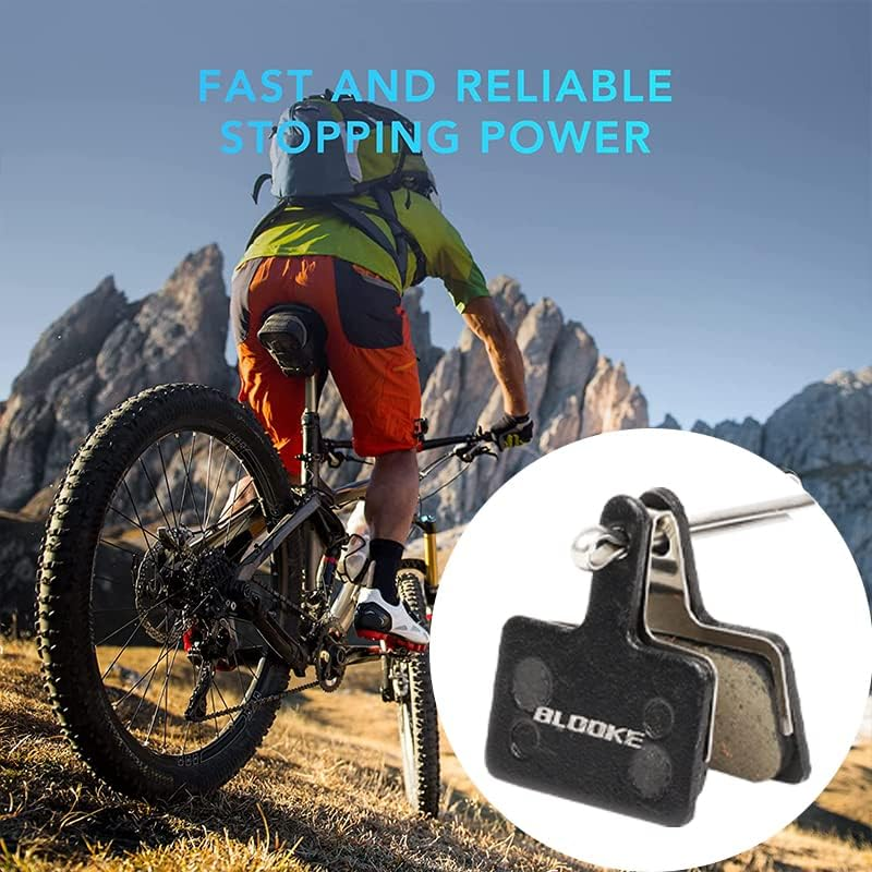 4 Pairs High-Performance Bicycle Disc Brake Pads for Shimano - Semi Metal & Copper, Compact & Durable, with Spring Clips & Bolts, Ideal for Mountain Bikes, Mechanical/Hydraulic Brakes image number 5