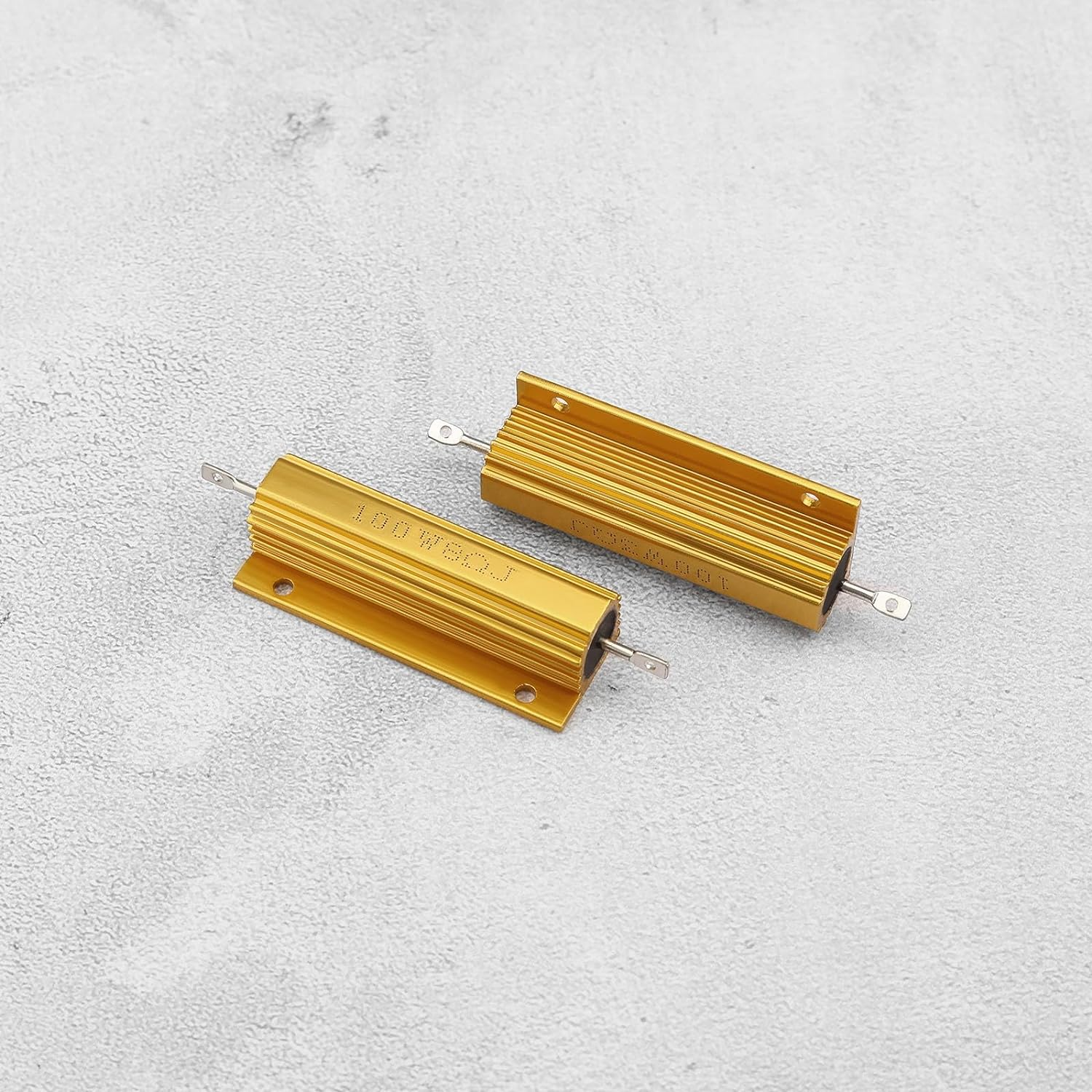Emsea 10PCS Power Resistor Aluminum Shell Resistors 25W 6 Ohm/8 Ohm 50W 25 Ohm 100W 3 Ohm/ 8 Ohm Aluminum Housed Wire Wound Resistor for Electronic Equipment image number 6