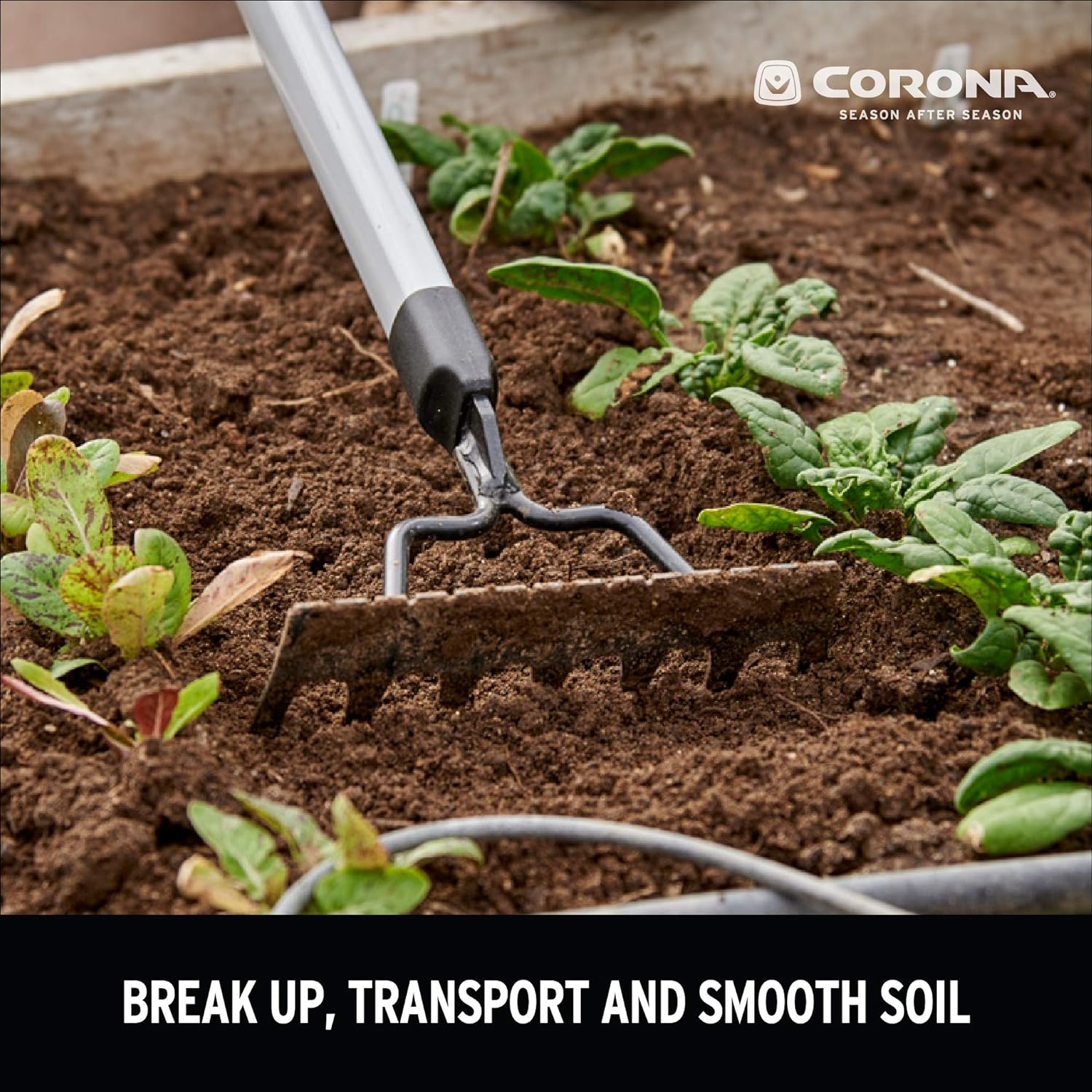 Corona Tools GT 3234 Reach 7-Tine Extended Rake, Silver,Red,Black image number 4