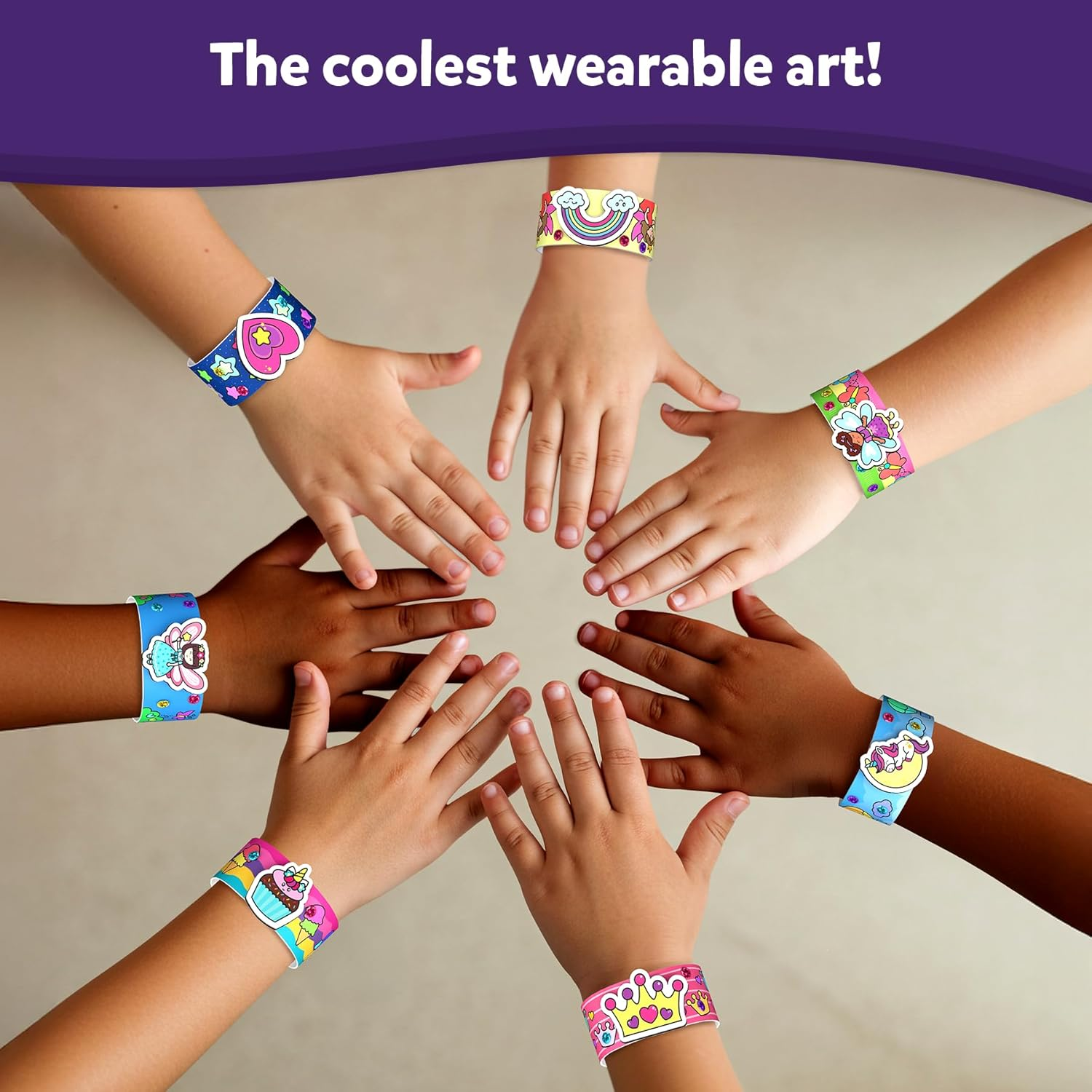Skillmatics Craft Activity - Snap Bandz, Unicorns & Princesses, DIY Art & Craft Activity, Mess-Free, Creative Kit, 8 Bands (8.6"), Gifts for Girls & Boys Ages 4, 5, 6, 7, 8, 9, 10 image number 1