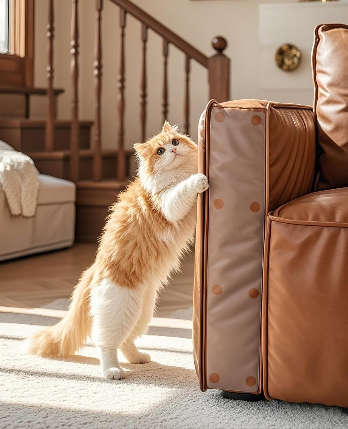 Door Protector for Dogs and Cat, Flexible Door Guard Cover, Self-Adhesive, Custom-Cut Door Shield for Pets to Protect Your Door & Wall Size 43'' X 16'' image number 4