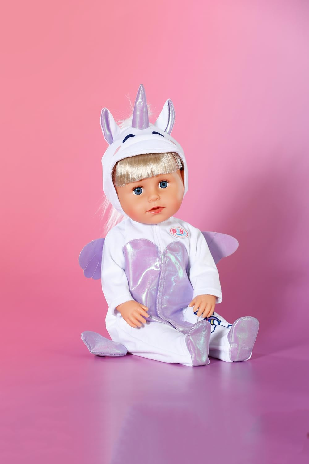 BABY Born Unicorn Onesie with Hoodie, Embroidery, and Sparkling Details for 43Cm Dolls, 838266 Zapf Creation image number 5