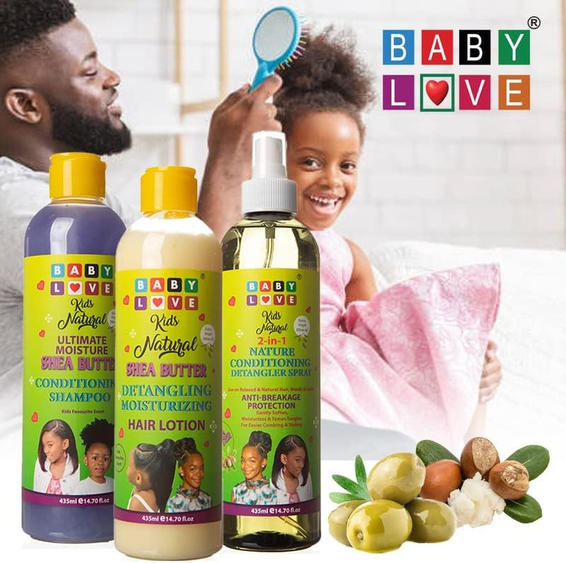 BABY LOVE KIDS NATURAL 2-IN-1 SHEA BUTTER CONDITIONING DETANGLING SPRAY 500ML image number 3