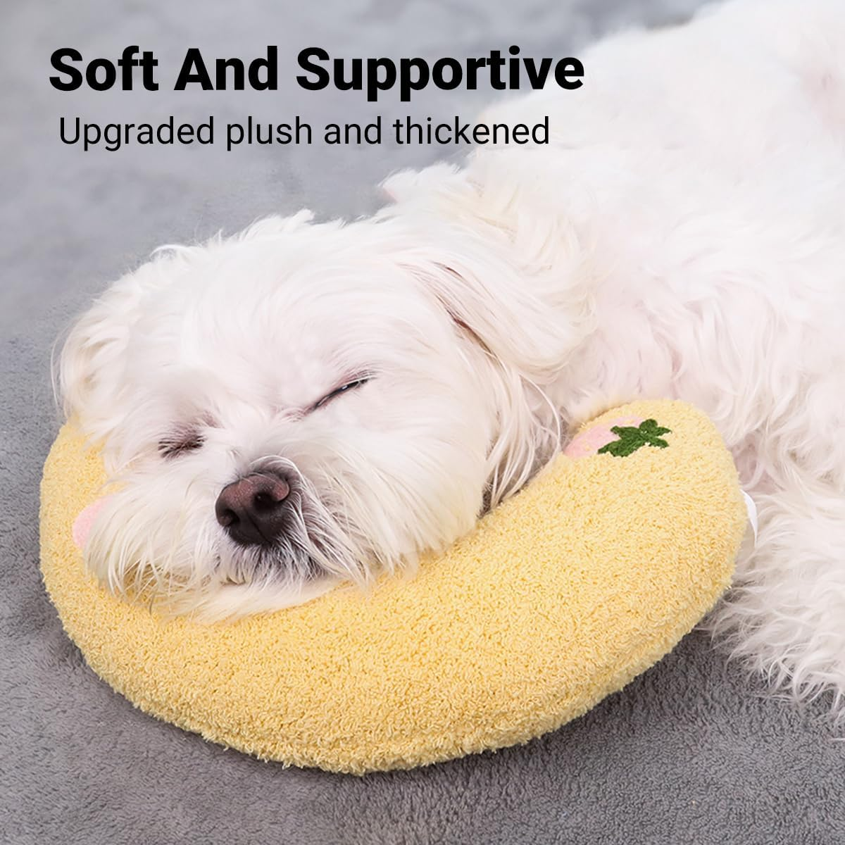 AIMALL 2PCS Pet Moon Pillow for Small Dogs and Cats | Soft Plush Sleeping Cushion | Cozy Neck Support Pillow for Pets | Comfortable Pet Bed Accessory image number 6