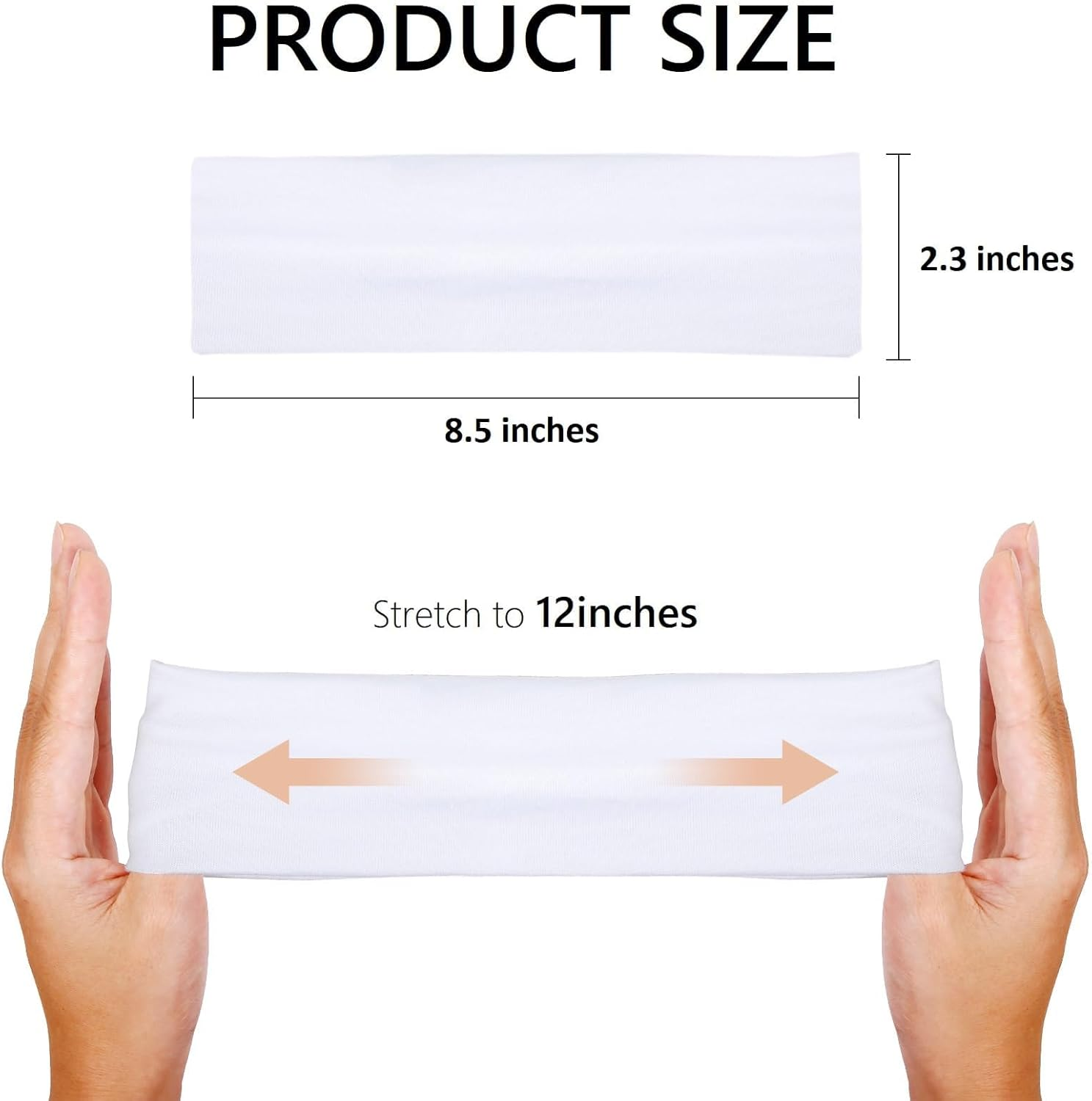 Headbands for Women 16 Pack Elastic Hair Bands for Women' Hair Non Slip Soft Cloth Fabric Sweat Headbands Yoga Running Sport Hair Accessories, Black Brown Beige Women Thick Headbands image number 6