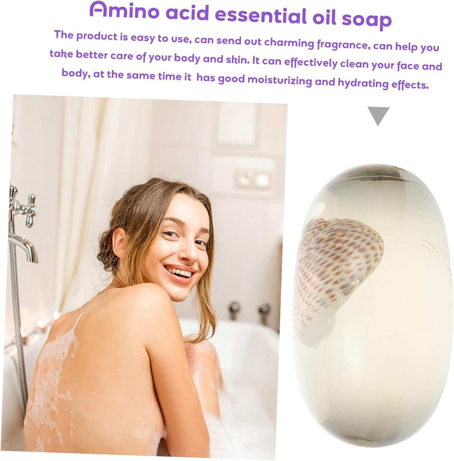 FOYTOKI Hydrating Acid Soap Gentle Cleansing Bar Glycerin Formula Ocean Theme Face Body image number 5