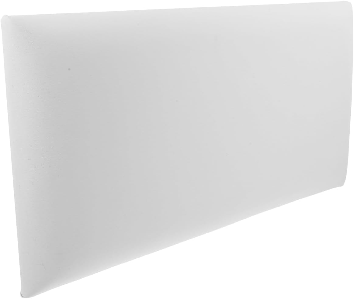 UPKOCH Anti-Collision Wall Sticker Pad for Kids, Self-Adhesive 3D Wall Panels, White PVC Wall Cushion Padding, Nursery & Playroom Wall Sticker Foam Mats Decor, 20 &times; 40CM, White