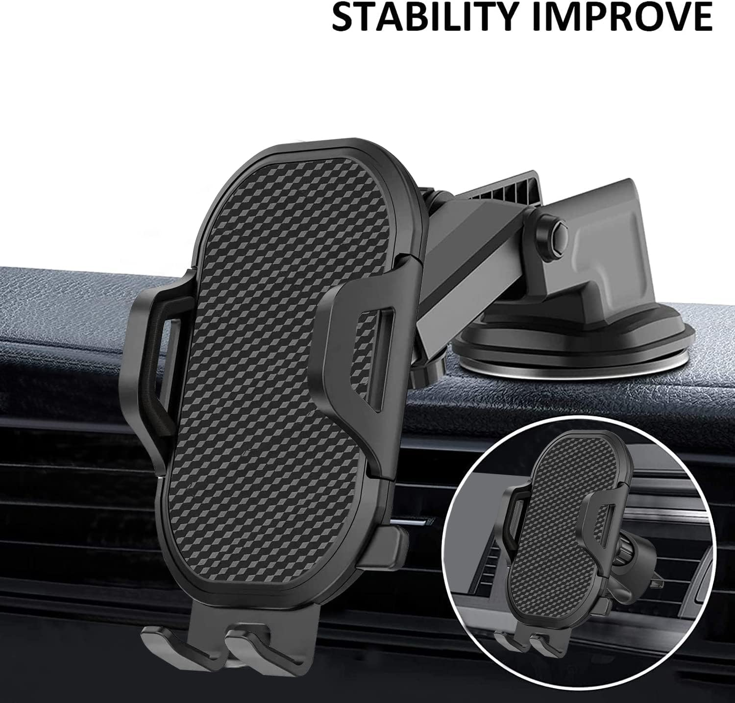 Car Phone Mount Holder for Samsung Galaxy S21 S25 S20 S22 S23 plus Ultra FE A16 5G,A21 A52 A12 A50 A20 A10E A31 A11 A02S A6,Google Pixel 7 8 9 and All Cell Phone,Windshield/Dashboard/Window+Air Vent image number 4