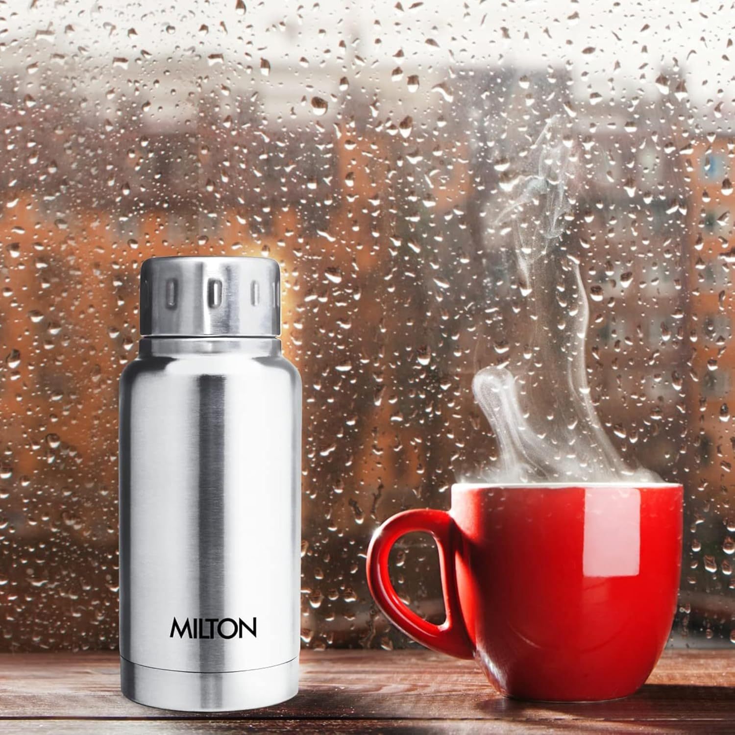 Milton Insulated Small Water Bottle 5.4 Oz (160 Ml) Stainless Steel Double Walled Vacuum Flask Hot and Cold Drinks, Leak-Proof Simple Screw Lid, Office, Gym, Elfin 160 Silver image number 4