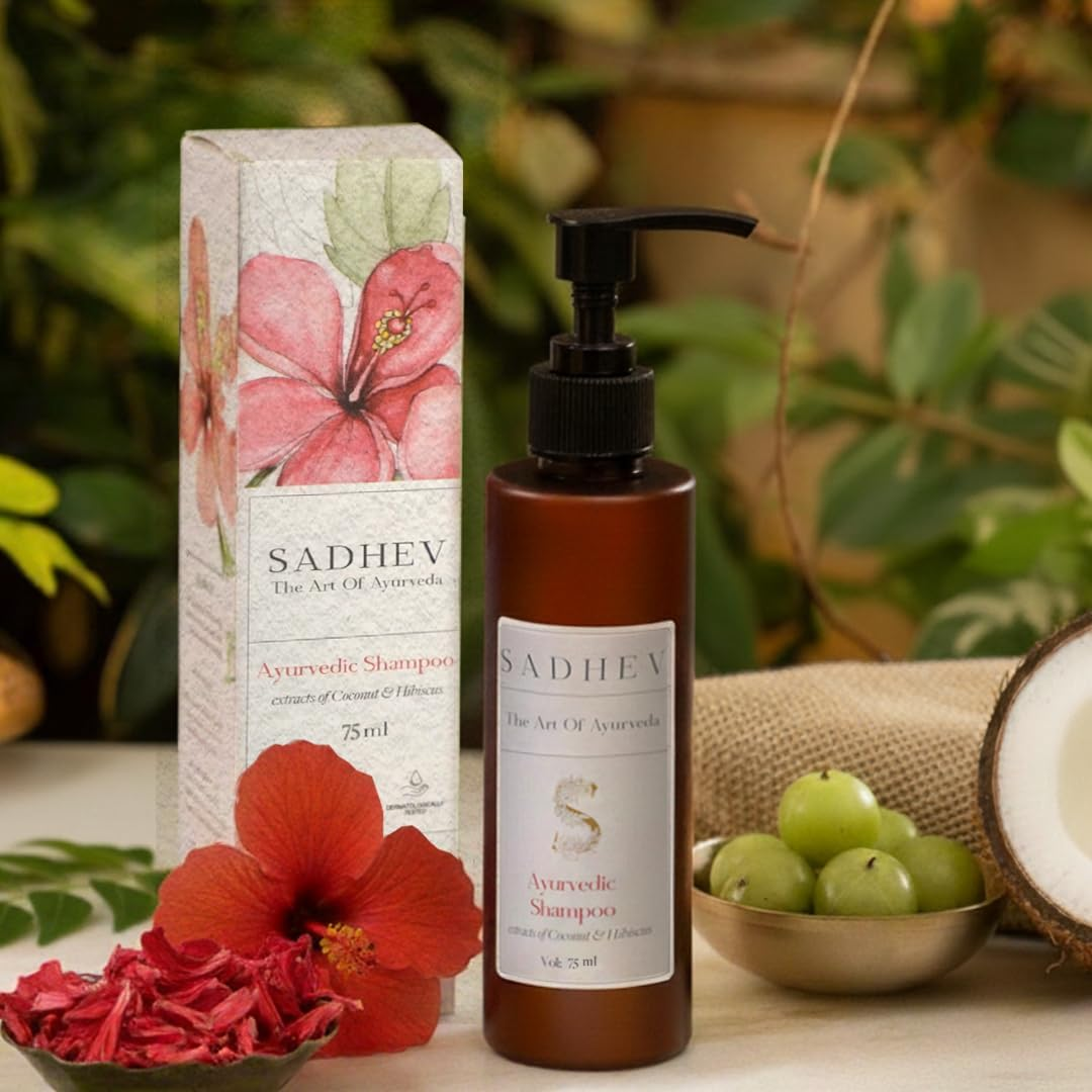 Sadhev - Ayurvedic Shampoo - Coconut & Hibiscus 75Ml image number 3