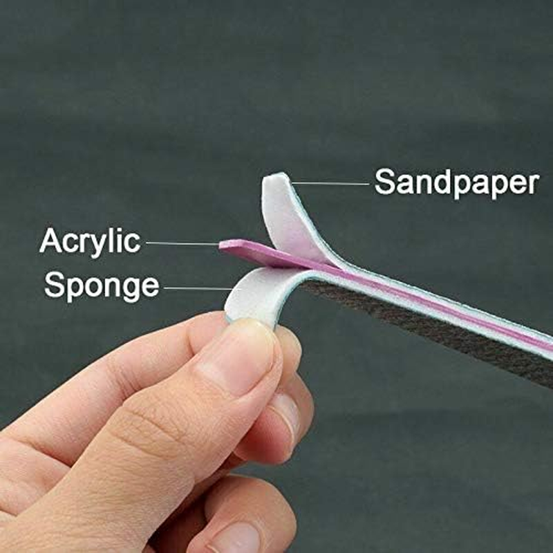 Double Sided Pedicure Nail Files 100 180 Grit Manicure Nail Care Sanding for Nail Art Care (30 PCS) image number 1