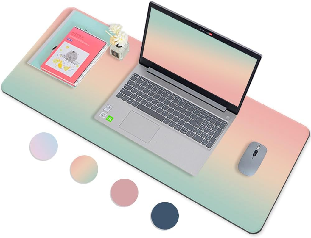 Chamgeco Large Gaming Mouse Pad with Stitched Edges, Desk Mat Desk Pad Mouse Pads with Anti-Slip Rubber Base, Desk Protector Mousepad for Computer Keyboard Laptop Home Office Decor (Color 1, 90*40CM)