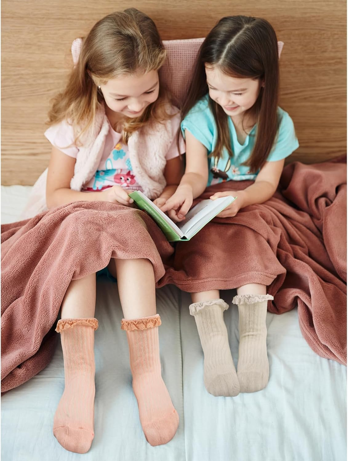 JDFHFGB Toddler Girls Ruffle Socks anti Slip Grippy Socks,Cute Skid Frilly Sock with Grips for Infant Baby Girl image number 2