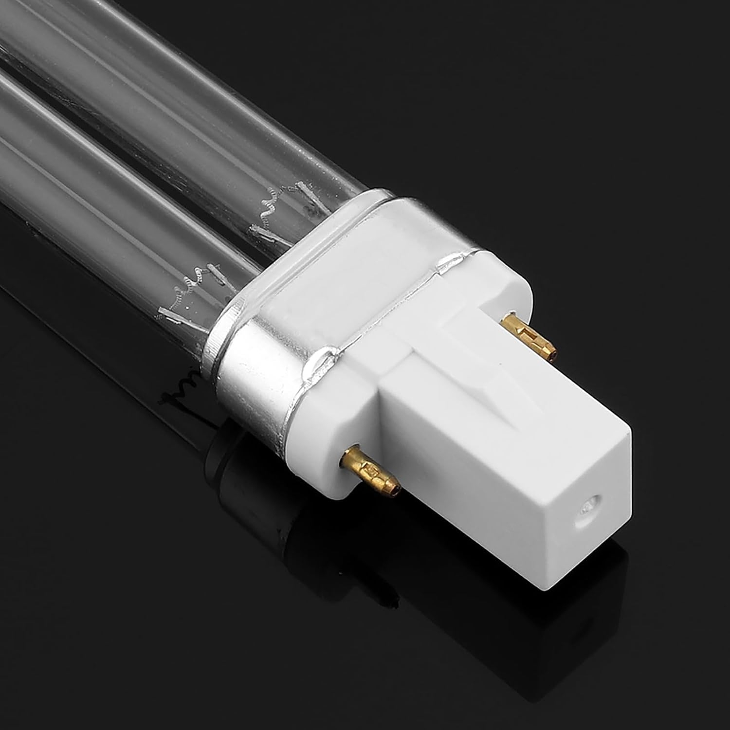 1 Pack UV Aquarium Light Bulbs 9W Lamp Base Fish Tank LED H-Shape Tube G23/2G7 2 Pin Base UV Purifier Bulbs Pond Lights Replacement Light Bulb for Water Air Purification or Aquarium Fish Tank image number 5