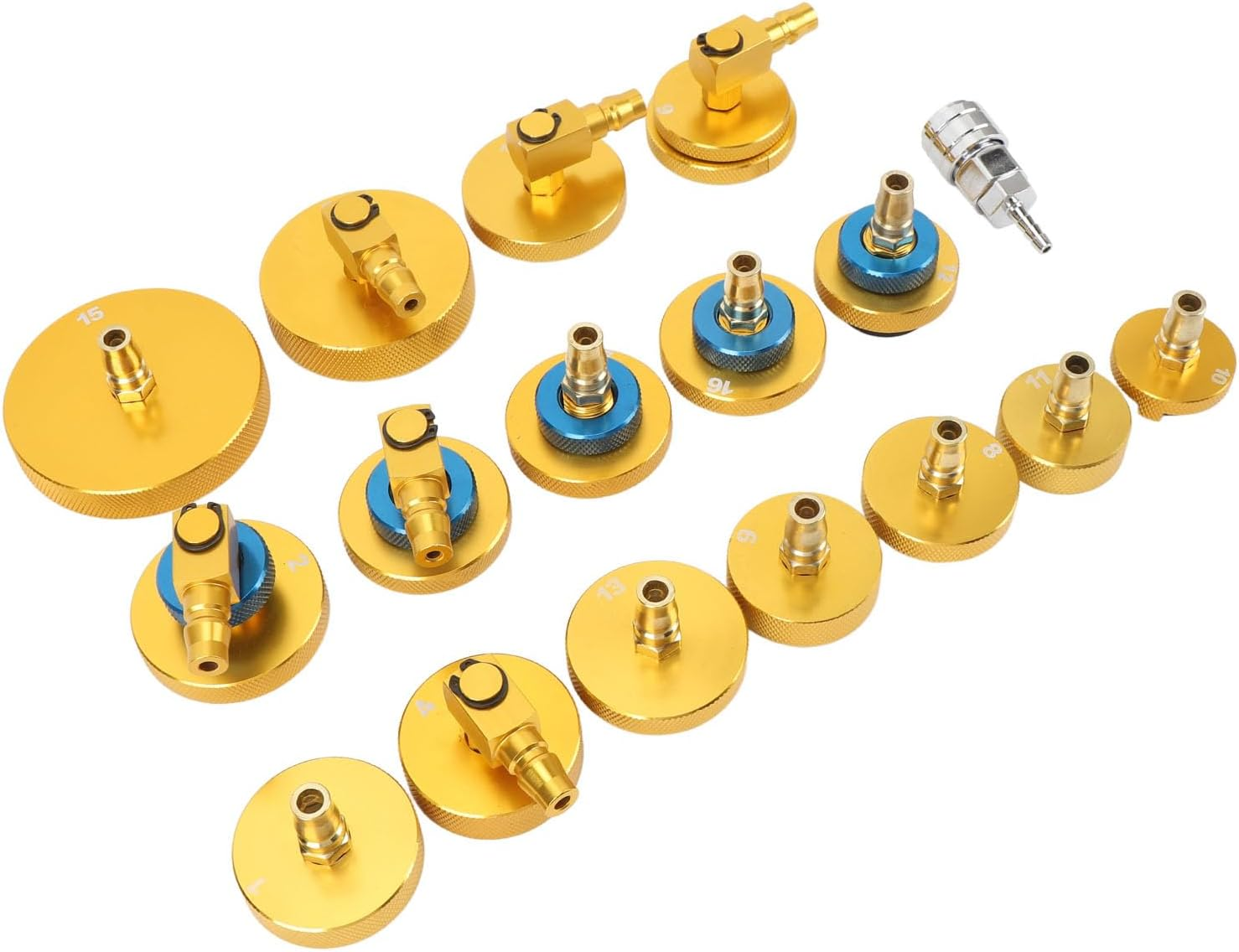 Master Cylinder Bleeder Tool Kit, Aluminum Rubber Ring Brake Fluid Bleeder Adapter Kit for Vehicles Brake Fluid Bleeding or Refilling