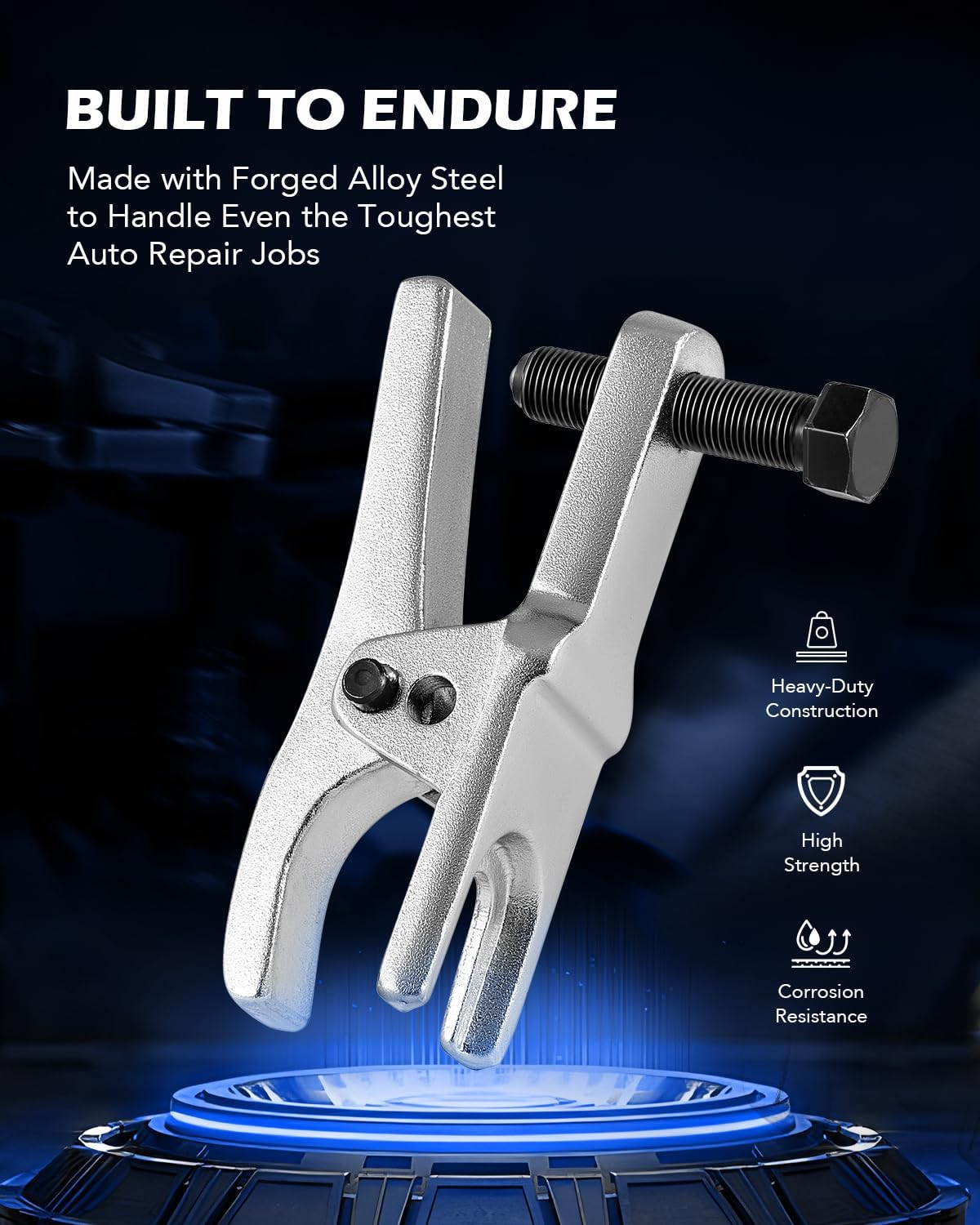 Orion Motor Tech 5PCS Ball Joint Separator Tie Rod End Remover Pitman Arm Puller Service Splitter Removal Tool Kit (BL) image number 1