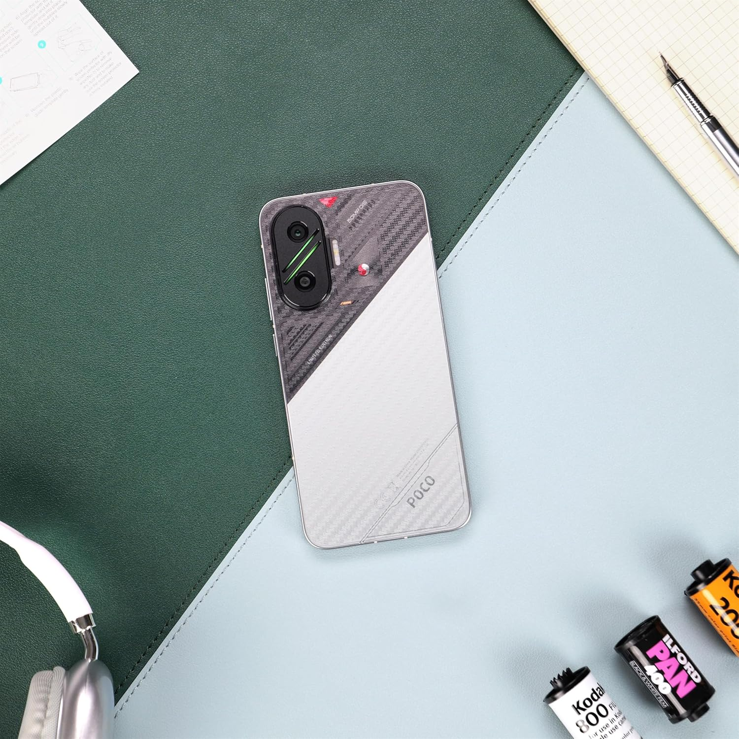 Ibywind for Xiaomi Poco F7 5G Screen Protector,2 Pcs Tempered Glass,With 1Pc Camera Lens Protection,1Pc Back Film,Anti-Scratch,Bubble Free