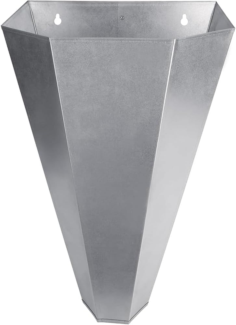 Medium Chicken Cone, Galvanized Steel Poultry Restraining Cone, Suitable for Slaughtering Poultry, Chicken, Broiler, Roast Chicken and Turkey Flat Bottom Slaughtering Cone, Easy to Clean