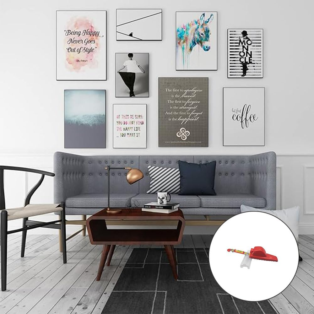 1 Pcs Picture Hanging Tool, Picture Frame Level Ruler, All-In-One Hang It Hanging Tool with Level, for Hang Pictures,Tvs, Mirrors, Shelves and Artworks image number 2