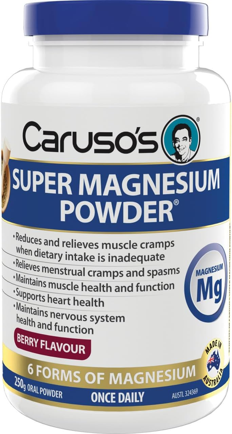 Caruso'S Natural Health Berry Flavour Super Magnesium Powder 250 G