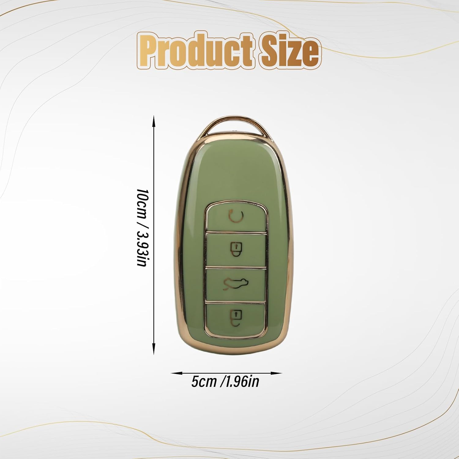 Fiohiros 2 Pcs Car Smart Key Fob Case TPU Car Key Protection Cover Compatible with Chery Omoda 5 Compatible with Tiggo 8 Pro (Green) image number 6