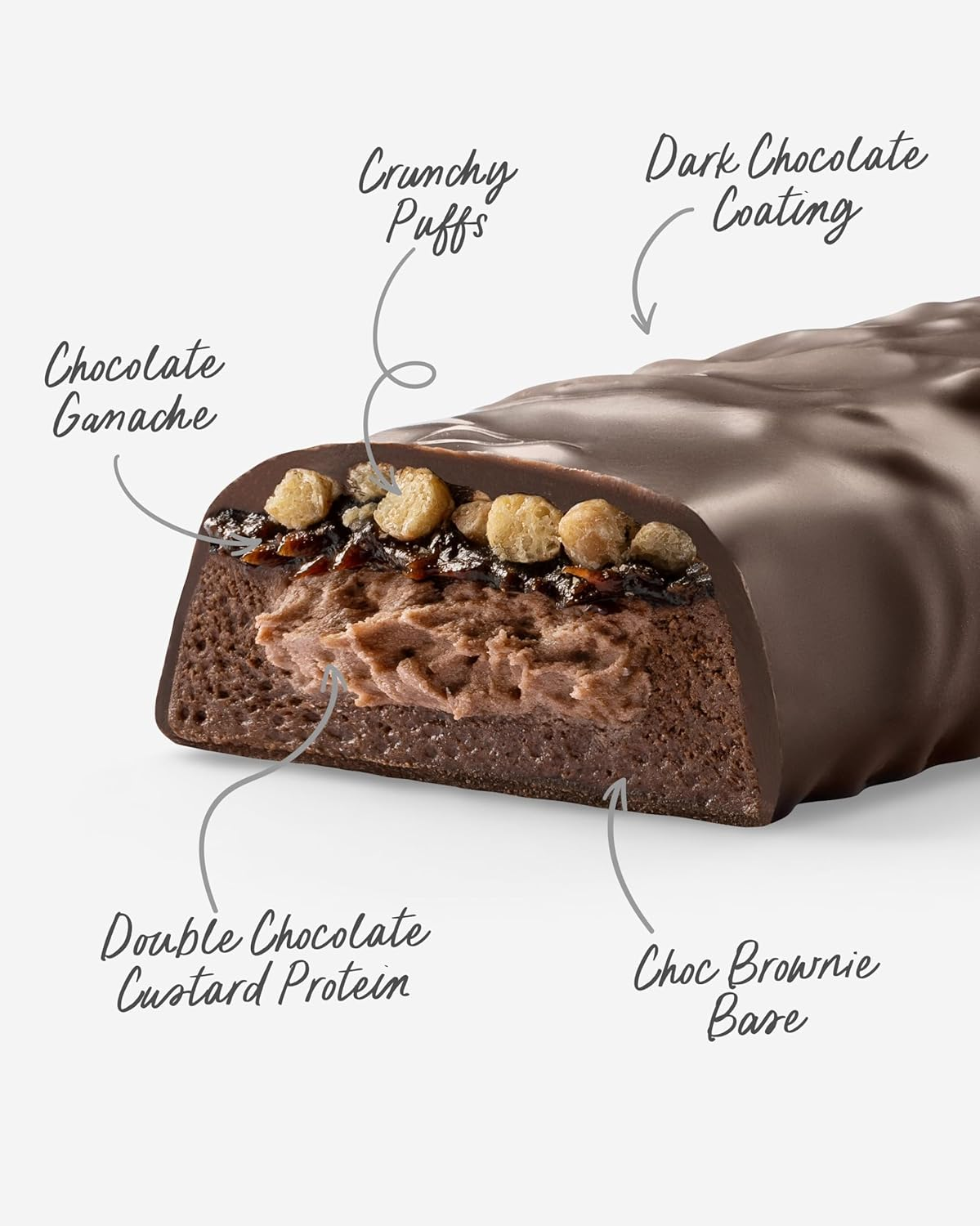 Muscle Nation Choc Fudge Brownie Custard Protein Bars 12 X 60G image number 1