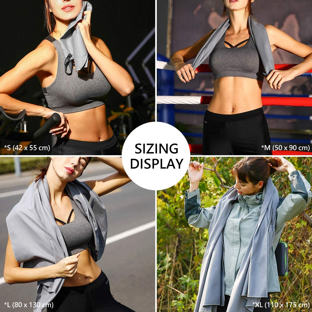 Meteor Quick Dry Gym Towel: Sports Towel, Super Absorbent Microfibre, Lightweight for Sports, Beach, Travel - 4 Sizes S to XL, Odour-Free with Carry Bag image number 5