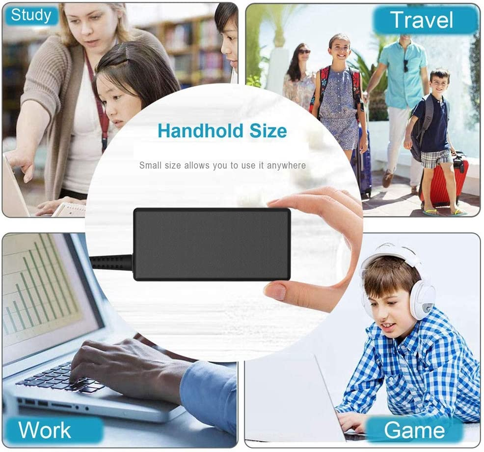 45W AC Adapter Charger for HP Split 13 X2;For HP Stream 11 13 14 Series Pavilion X360 X2 11 11T 13 15 Elitebook Folio 1040 G1;P/N 721092-001 PA-1450-56HA Power Cord[19.5V 2.31A] image number 6