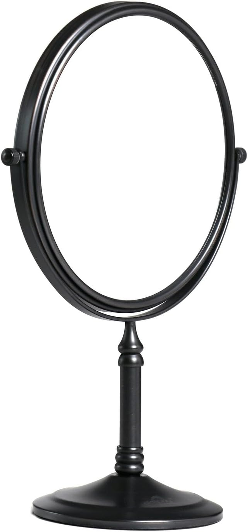 Dolphy 8-Inch Tabletop Makeup Mirror &ndash; Black, 5X Magnifying Mirror with Dual-Sided Swivel Design, Sleek & Modern Look for Home Vanity, Salon, Spa & Travel Use image number 2