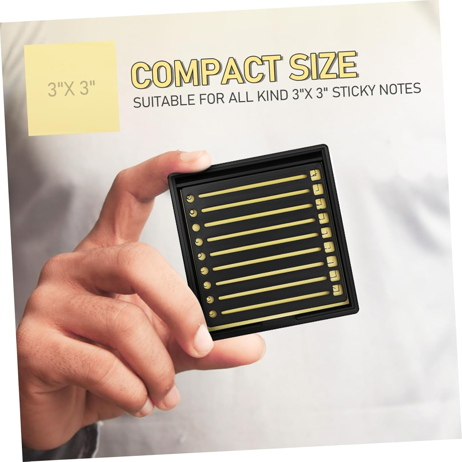 GRIRIW Post Note Template Reusable Sticker Label Dispenser Organizer Memo Holder for Desk Stationery Storage Shipping Label Holder image number 1