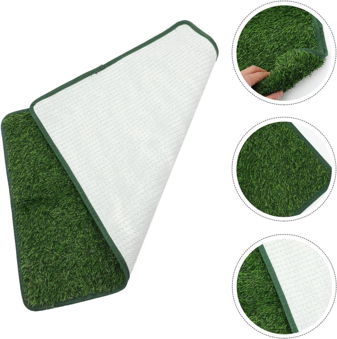Artificial Grass Puppy Pee Pad for Small and Medium Dogs or Other Small Pets - 18"X28" Reusable Training Potty Pad - Dog House and Pet Supplies image number 6