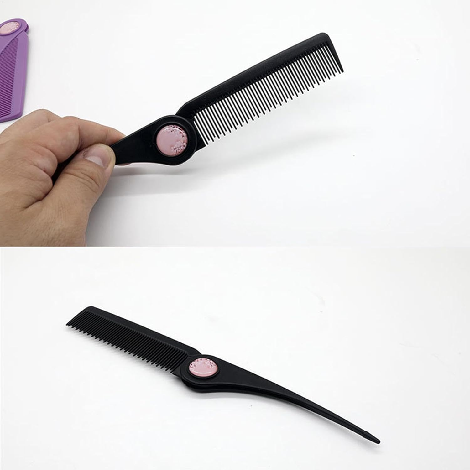 Tail Combs for Parting,Hair Parting Folding Combs | Travel Pocket Parting Comb, Fine Tooth Comb for Girls, Family, Friends, Kids