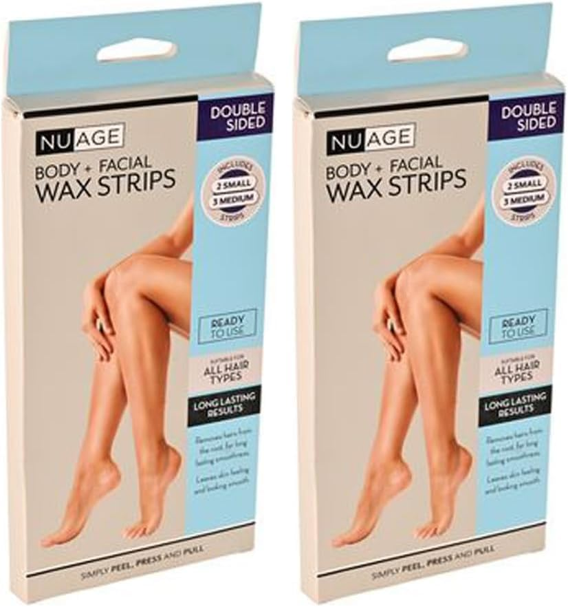Nuage Double Sided Wax 10-Strips with Aloe 5-Pieces, Assorted Size (Pack of 2) image number 3