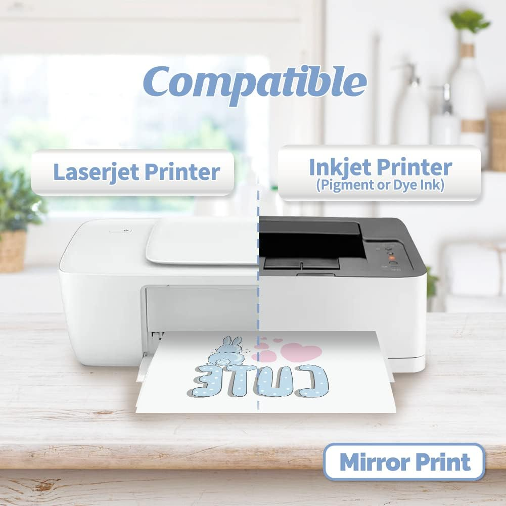 Transourdream 3D Waterslide Decal Paper for Inkjet & Laserjet Printers (A4,10 Sets) Clear Transparent Printable Water Transfer Paper for DIY Tumblers, Mugs, Ceramics, Glass（Tod-Au-3Dws-C10） image number 6