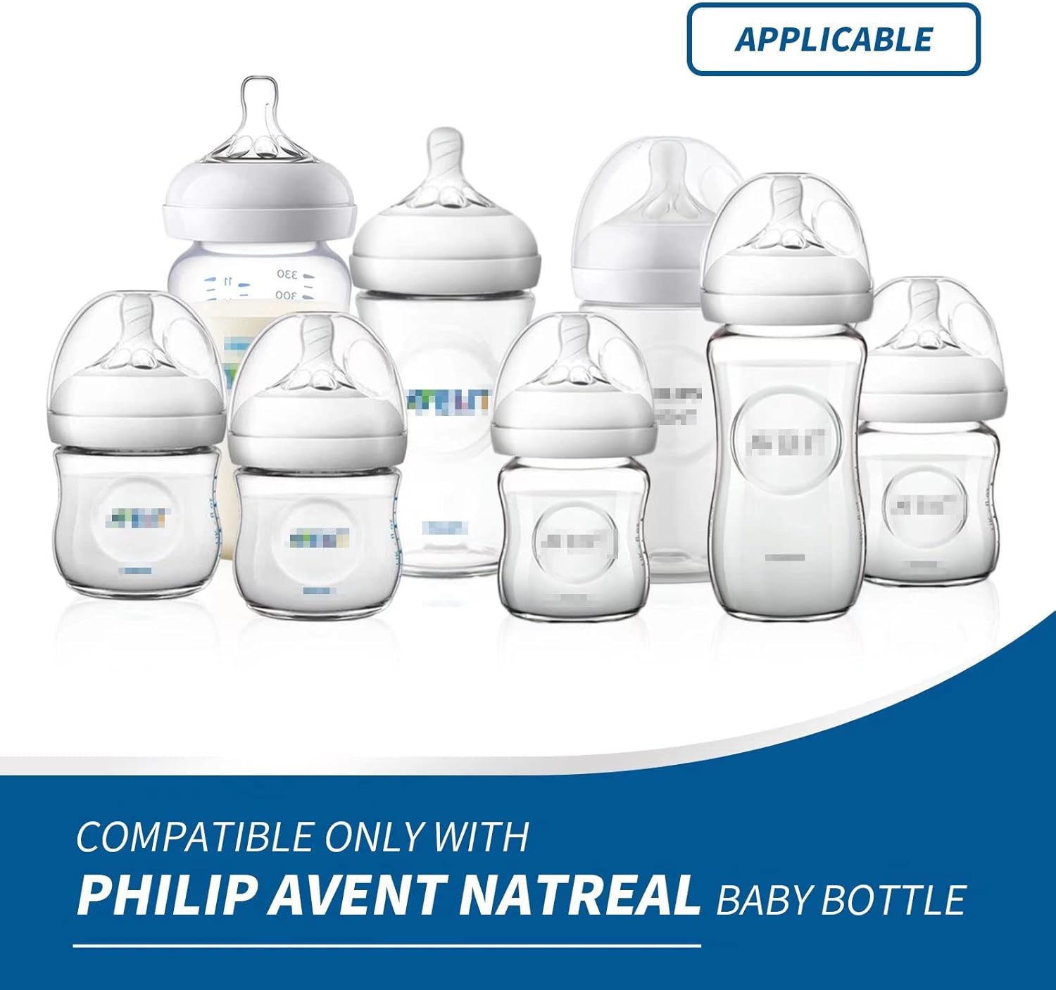 4 Pack Compatible Baby Bottle Handles for Philips Avent Natural Baby Bottles,Baby Bottle Holder - White image number 4