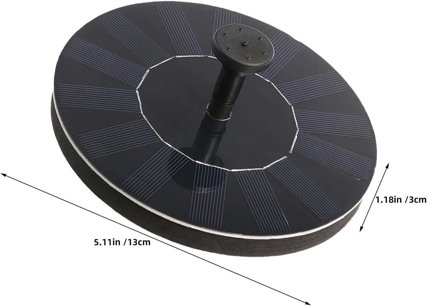 Small Pond Solar Fountain Decorative Solar Fountain Black Abs