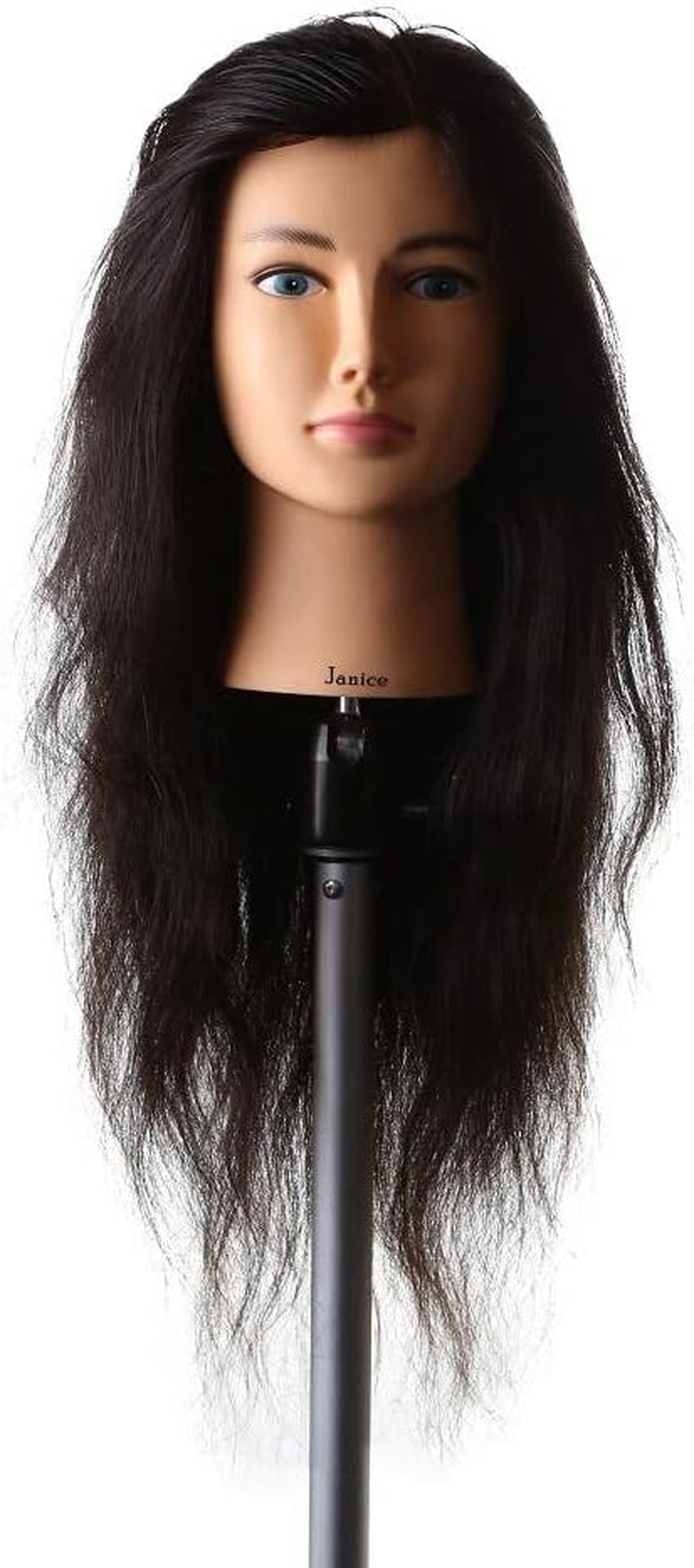 JANICE 100% Virgin Indian Remy Human Hair Hairdressing Mannequin Head TAFE B1 24&rdquo;/60Cm