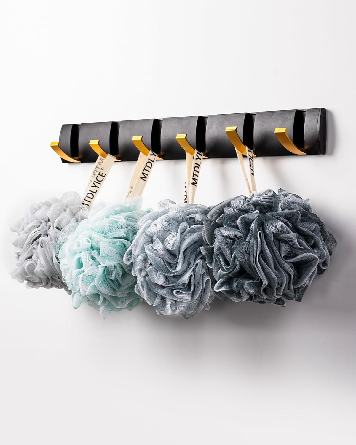 MTDLYICE XXL Large Loofah 100G 4 Pack, Soft Mesh Shower Loofah for Men, Body Scrub, Blue Gray image number 5