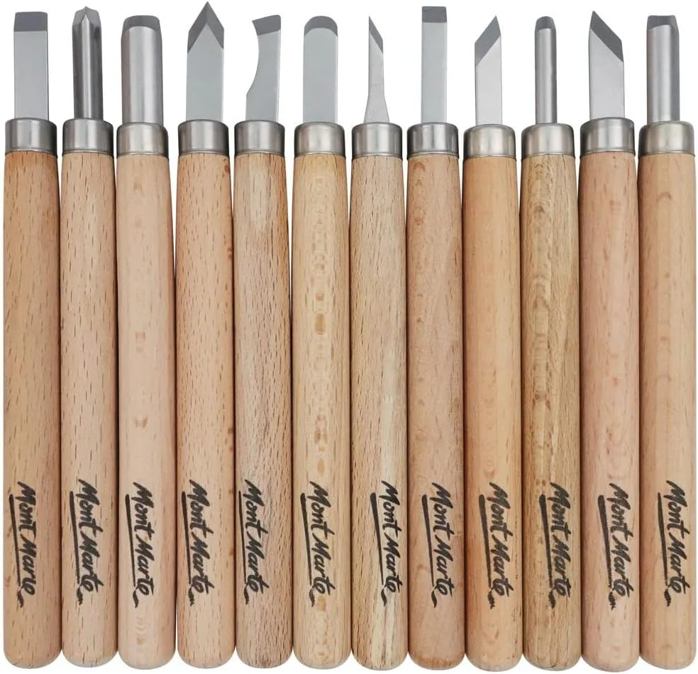 Mont Marte Wood Carving Tool 12-Piece Set image number 2