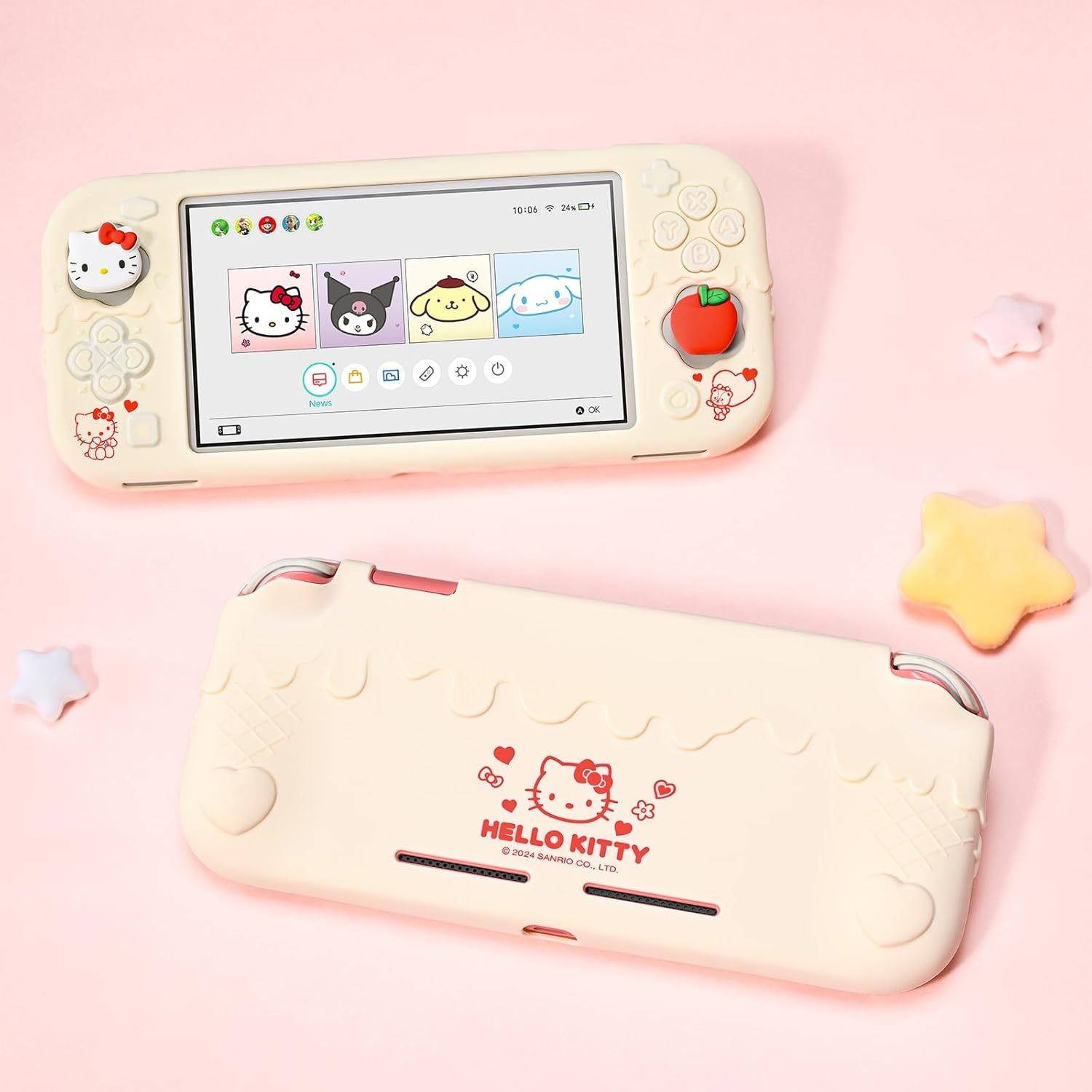 Kuitmor Protective Case for Switch Lite,Anti-Scratch Protective Shell,Soft Silicone Cover Case for Switch Lite 2019 with 2 Thumb Grip Caps image number 6