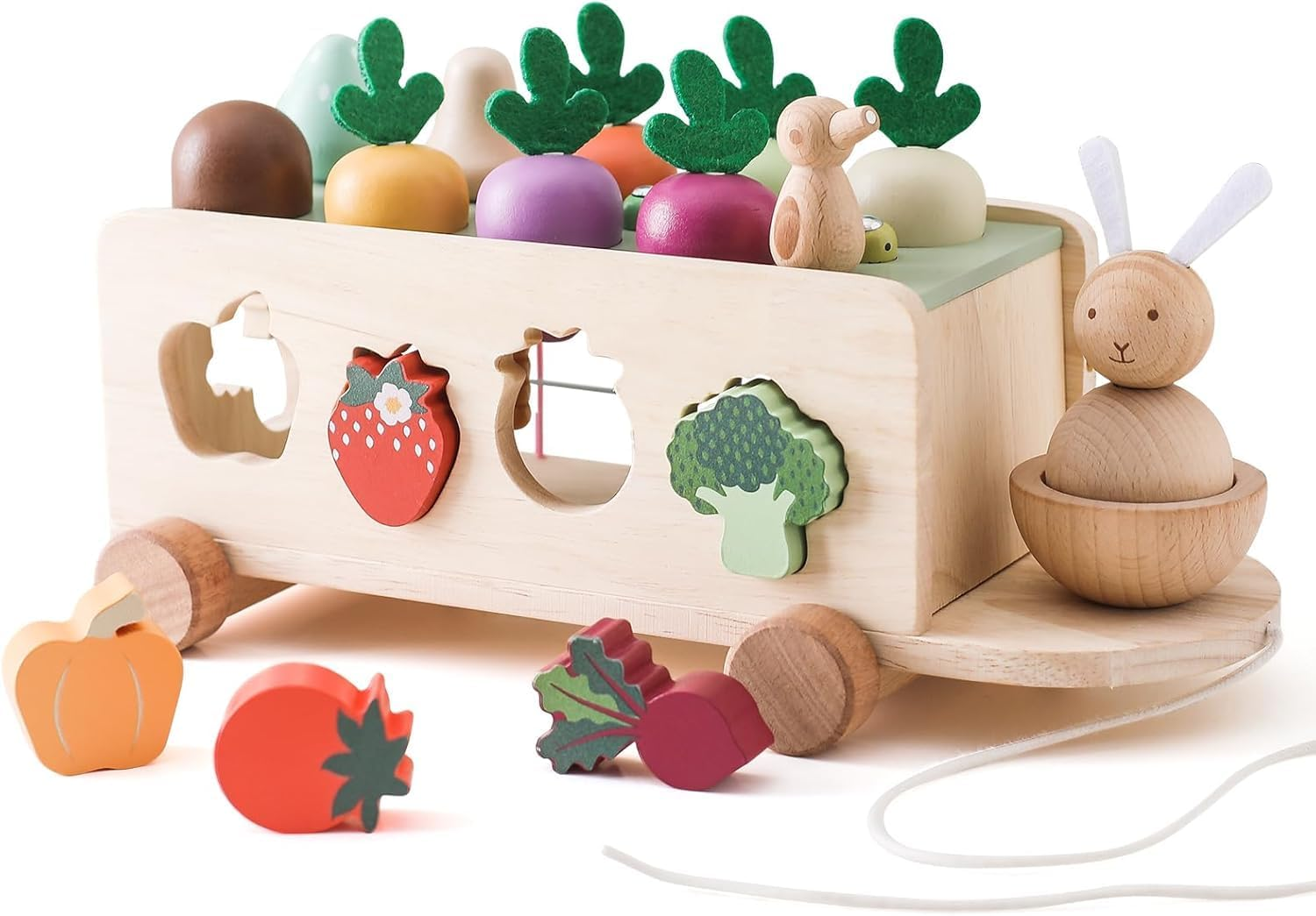 Toddlers Montessori Toy Wooden Educational Toys for Baby Boys Girls Shape Sorting & Matching Fine Motor Skills Toy Birthday Gifts for Kids image number 4