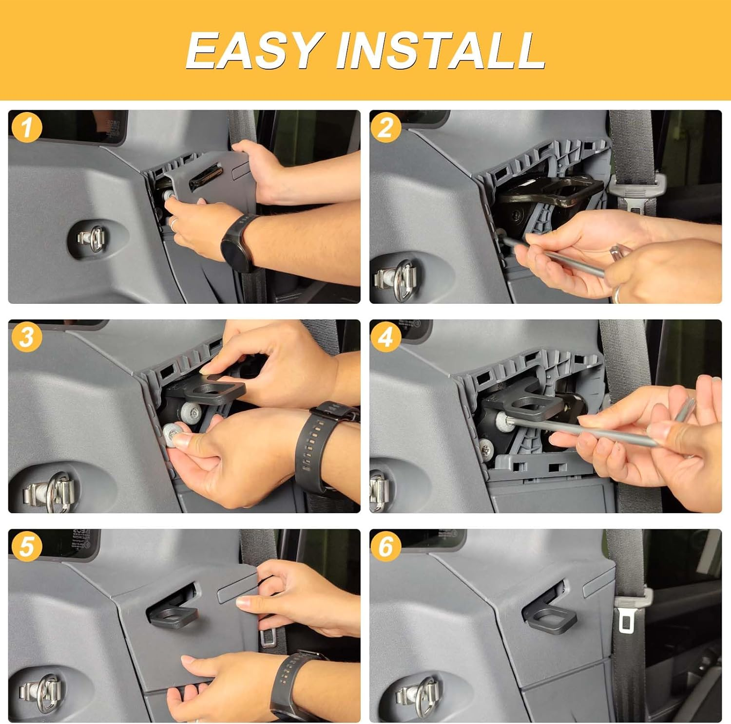 Rear Seat Backrest Adjuster Compatible with INEOS Grenadier 2020-2025 Accessories | Heavy Duty Carbon Steel Bracket Kit | 2PC Set image number 2