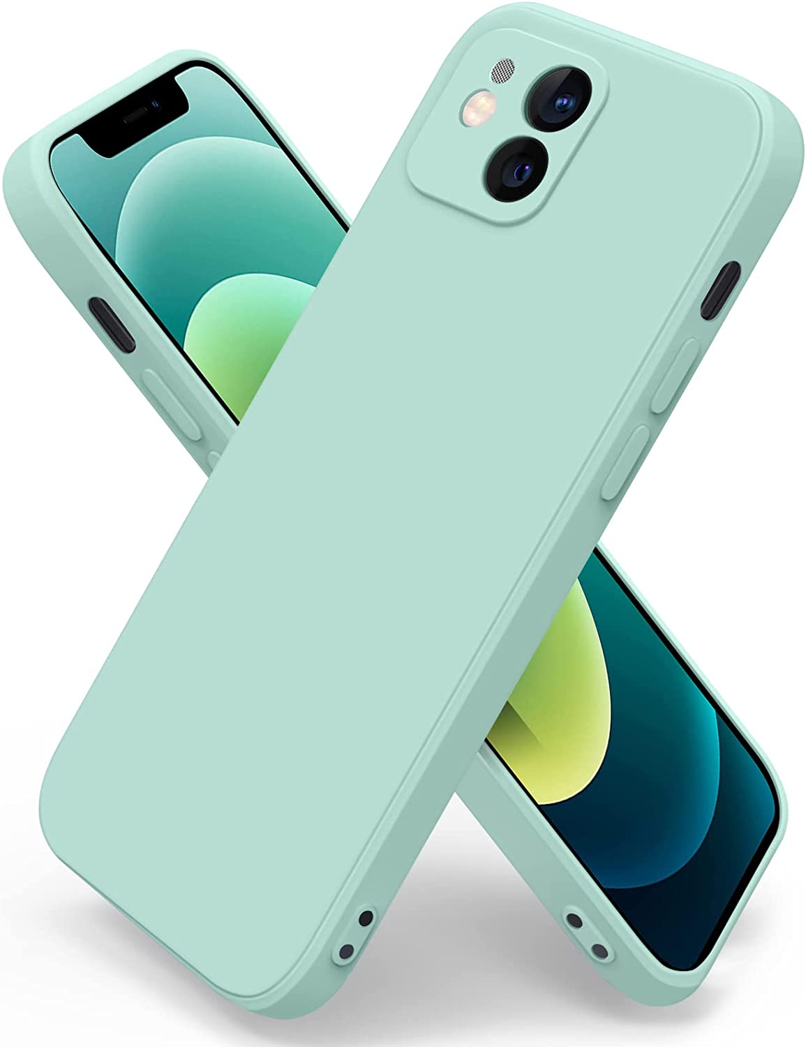 Meliya Case for Iphone 12 Case, Slim Stylish Silicone Full-Body Protective Shockproof Bumper Cover for Iphone 12 6.1 Inch (2020) Phone Case (Dark Green)