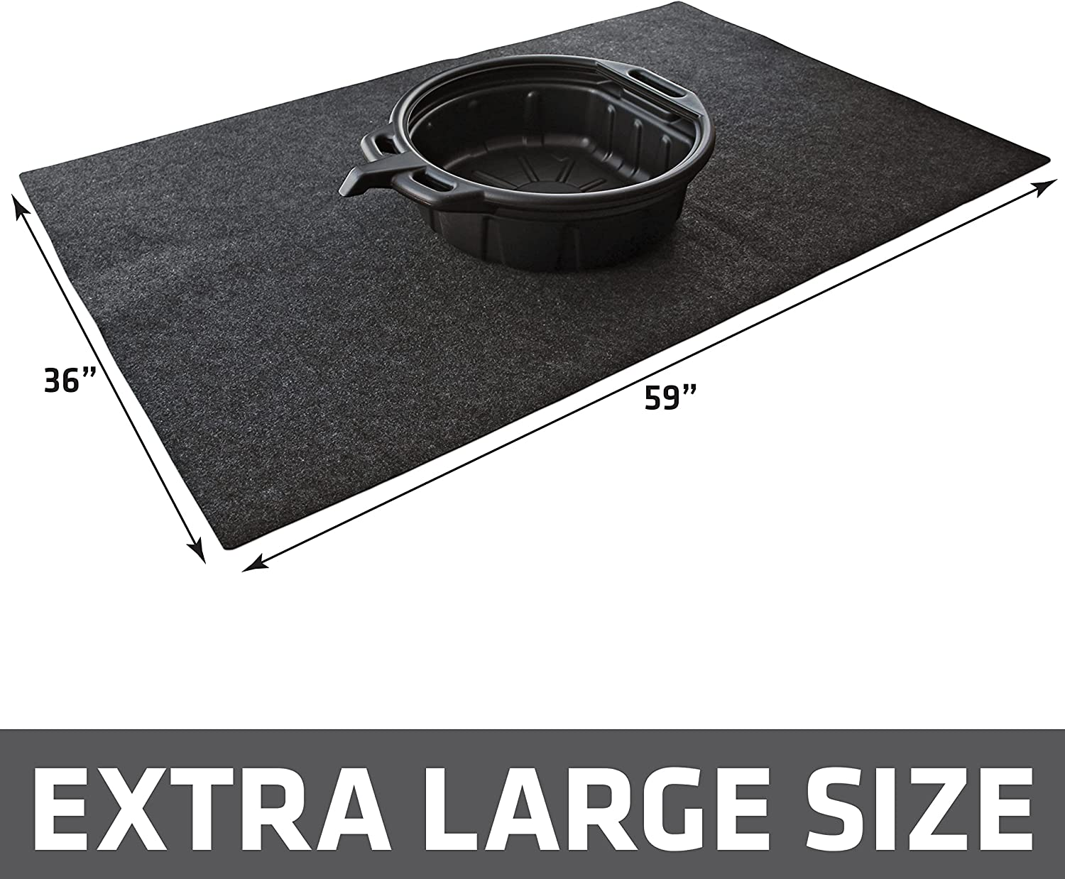 Drymate XL Oil Spill Mat (36 Inches X 60 Inches), Premium Absorbent Oil Mat - Reusable/Durable/Waterproof - Oil Pad Contains Liquids, Protects Garage Floor Surface (Made in the USA) image number 4